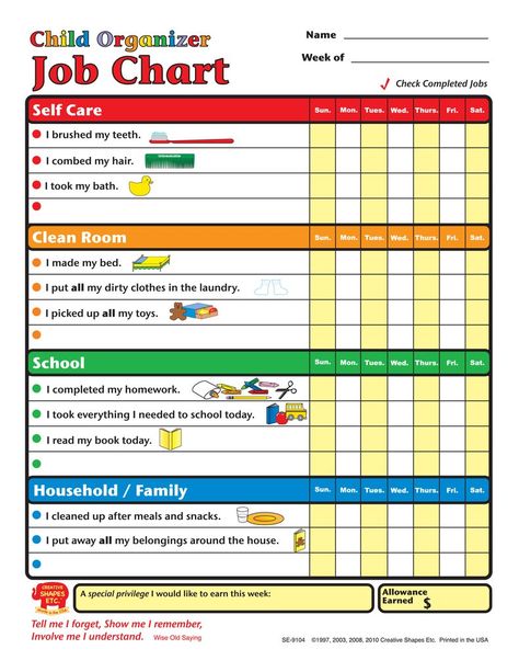 Creative Shapes, Organization Chart, Job Chart, Confidence Kids, Chore Chart Kids, Smart Parenting, Discipline Kids, Chores For Kids, Charts For Kids