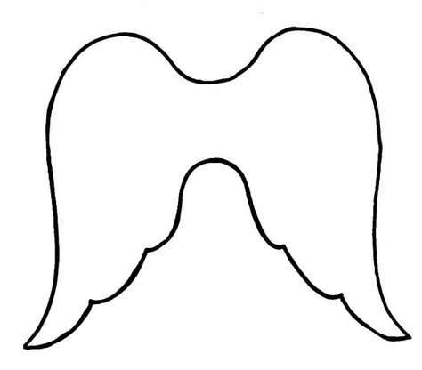 free angel wing pattern - Google Search Angel Wings Template, Angel Wing Outline, Wings Template, Angel Wing Crafts, Angel Wings Png, Diy Angel Wings, Only Angel, Wing Pattern, Christmas Angel Crafts