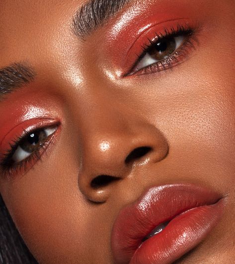 Makeup For Black Skin, Flawless Makeup Application, Glossy Makeup, Stunning Makeup, Black Makeup, Bold Makeup, Creative Makeup Looks, Beauty Shoot, Dark Skin Makeup