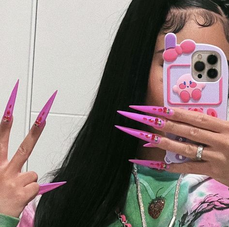 Saweetie Nails, Nails, Hair, Pink, On Instagram, Instagram, Black