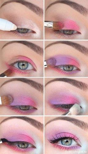 Rosa Make-up, Pink Eye Makeup Looks, Koleksi Makeup, Make Up Designs, Eyeliner Tips, Drag Make-up, Pink Eye Makeup, Unicorn Makeup, Pink Eye