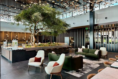 First look: Amex's stunning new Centurion Lounge in Atlanta - The Points Guy Amex Centurion Lounge, Airport Vip Lounge, Centurion Lounge, American Express Centurion, Hotel Rewards Programs, Atlanta Airport, All Airlines, Vip Lounge, Airport Lounge