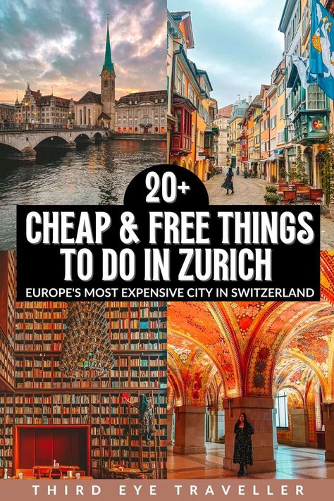 Cheap and Free things to do in Zurich Switzerland Travel Aesthetic Japan, Switzerland Elopement, Aesthetic Switzerland, Summer Outfit Travel, Winter Places, Things To Do In Zurich, Switzerland Travel Itinerary, Switzerland Aesthetic, Zurich Travel