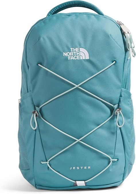 Amazon.com: THE NORTH FACE Women's Jester Everyday Laptop Backpack, Algae Blue/Muted Pine, One Size : Electronics The North Face Jester, Jester Backpack, School Suplies, North Face Jester, Wwe T Shirts, Flannel Sweatshirt, Herringbone Fabric, School Things, School Clothes