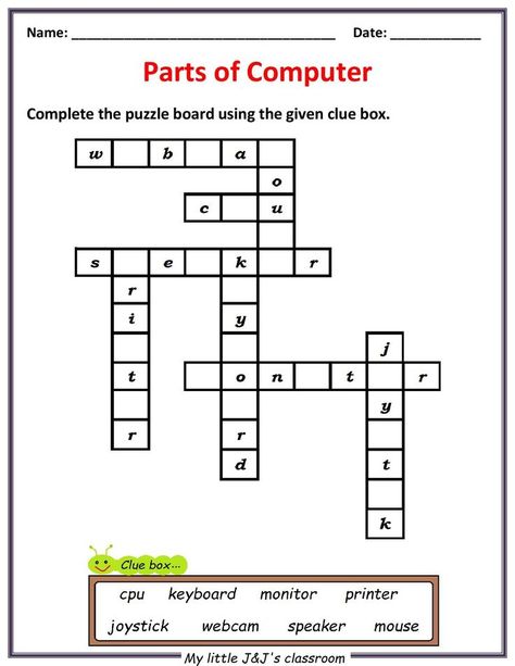 puzzle board for parts of computer Parts Of Computer, Computer Worksheet, Context Clues Lesson, Keyboard Lessons, Computer Notes, Teaching Computers, Computer Lessons, Kindergarten Classroom Decor, Computer Education