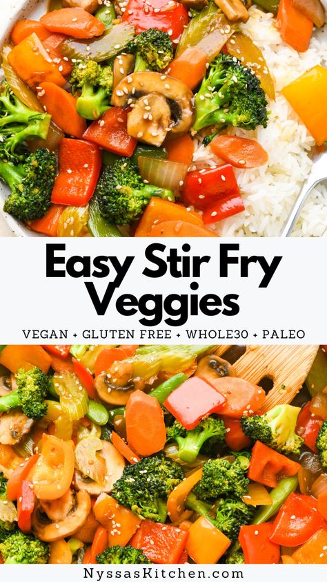 Vegetable Stir Fry Sauce, Meal Prep Gluten Free, Gluten Free Stir Fry, Veggie Stir Fry Recipes, Stir Fry Veggies, Stir Fry Recipes Healthy, Homemade Stir Fry Sauce, Gluten Free Vegetables, Vegetable Stir Fry Recipe