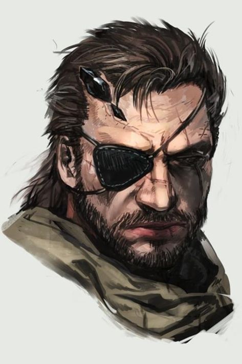 Venom Snake Metal Gear Art, Punished Venom Snake, Metal Gear Venom Snake, Mgs Venom Snake, Venom Snake Art, Solid Snake Fan Art, Venom Snake Metal Gear, Click Burgundy, Hungry Clicker