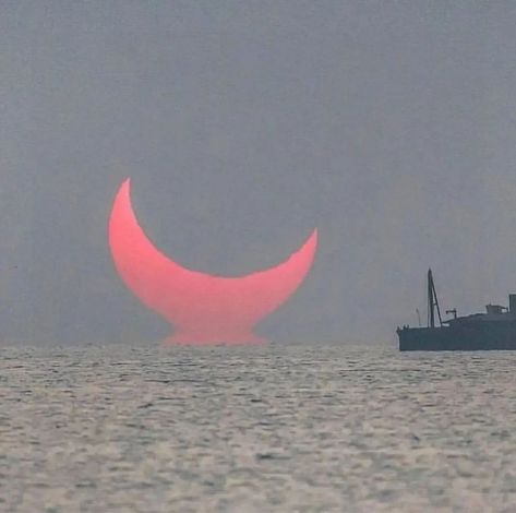 Space | Universe | Astronomy on Instagram: ““Devils Horns” sunrise captured in Qatar, during a partial eclipse during sunrise. Have you seen this before? Tag someone who would love…” Astronomy, Nature, Devils Horns, Partial Eclipse, Space Universe, Tag Someone Who, Have You Seen, Tag Someone, Qatar