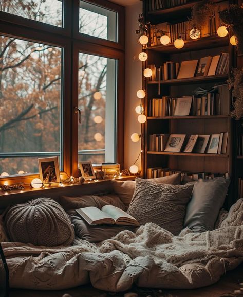 Bookshelf Aesthetic Bedroom, Green Reading Nook, Refurbishing Furniture, Bookshelf Aesthetic, Comfy Reading Chair, Space Saving Hacks, Bedroom Color Combination, Saving Hacks, Cozy Home Office