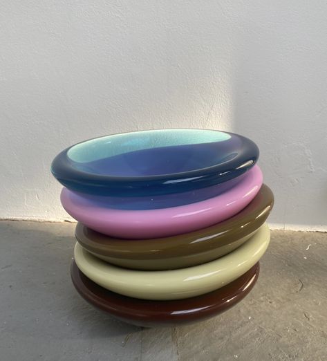 Dishwear Aesthetic, Funky Plates, Plate Aesthetic, Ceramic Bowl Set, Interiors Dream, Glass Plate, Apartment Inspiration, Glass Plates, Dream House Decor