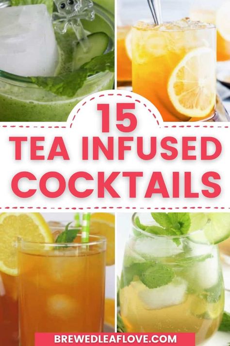 Boozy Tea, Sweet Tea Cocktail, Alcoholic Tea, Infused Cocktails, Spiked Tea, Tea Cocktail Recipes, Adult Tea Party, Iced Tea Cocktails, Sweet Tea Recipes