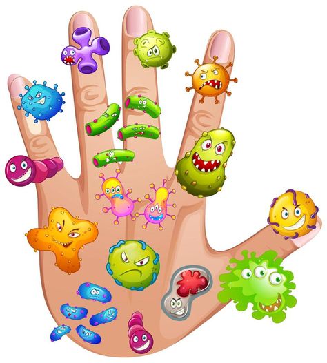 Ideas Easy Drawing, Virus Illustration, Hand Washing Poster, Hand Fonts, Sick Boy, Flashcards For Kids, Hand Hygiene, Human Hand, Reference Poses