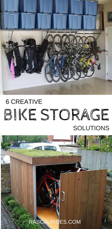 Bicycle Storage Ideas, Kids Bike Storage, Bike Storage Apartment, Garage Organization Shelves, Garage Wall Shelving, Garage Organization Systems, Bike Storage Garage, Bike Storage Solutions, Bike Wall