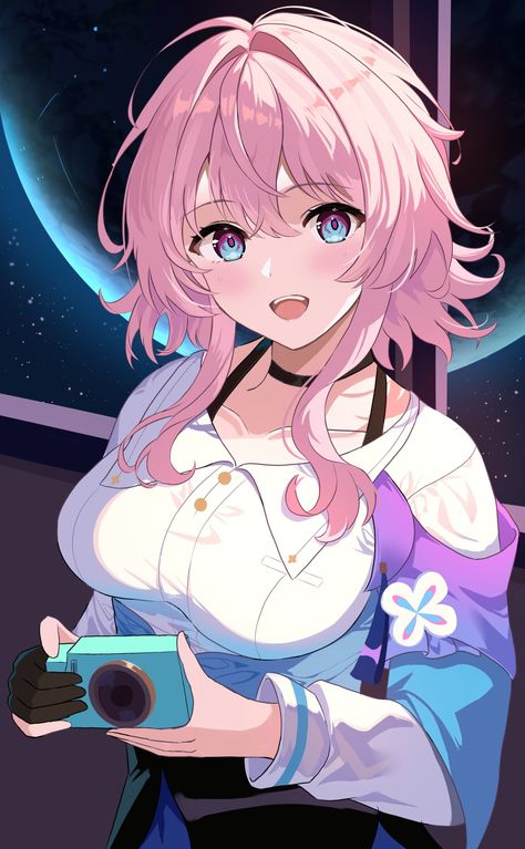 Kawaii, March Honkai Star Rail, March 7th Wallpaper, March 7th Honkai, Female Drawing, March 7th, Honkai Star Rail, March 7, Chica Anime Manga