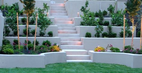 Backyard Hill Landscaping, Sloped Backyard Landscaping, Plants Landscape, Landscaping A Slope, Landscaping On A Hill, Large Backyard Landscaping, Landscape Gardening, Sloped Yard, Sloped Backyard