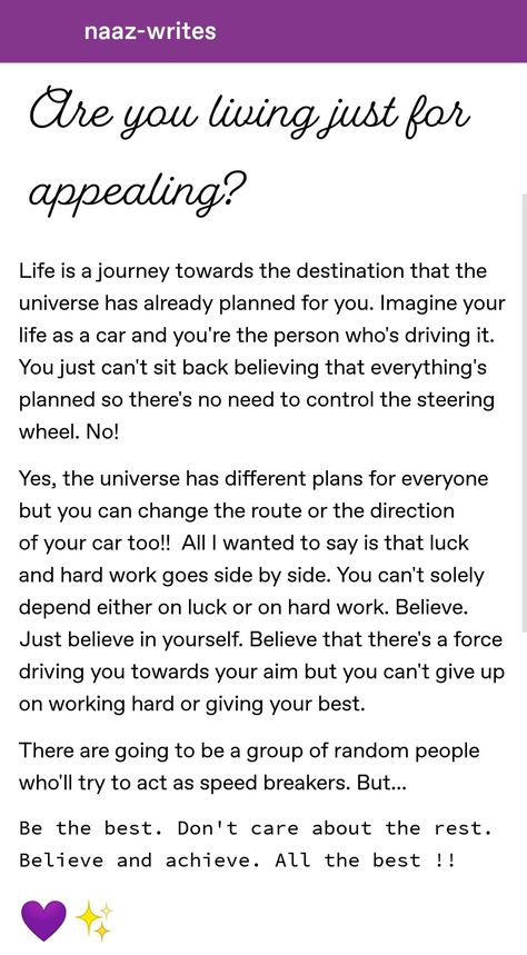 Heya guys! Read this pin and if this motivates or inspires you then don't forget to follow me here. Do comment and let me know how I can improve myself or what would you like to see here. Till then keep spreading positivity 💜✨ Improve Myself, Guys Read, Spreading Positivity, Life Is A Journey, All I Want, Let Me Know, Work Hard, Self Love, Don't Forget