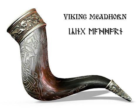 Ale Horn, Slavic Mythology, Viking Drinking Horn, Viking Life, Norse Pagan, Drinking Horns, Dark Arts, Art Objects, Art Object