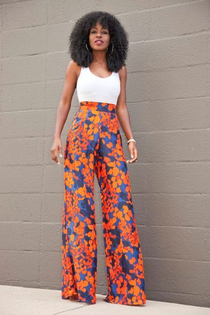 50 Stylish And Easy Ways To Wear High Waist Pants Right Now - EcstasyCoffee Silk Palazzo Pants Outfit, Floral Palazzo Pants Outfit, Palazzo Outfits, Palazzo Pants Summer, Palazzo Outfit, Palazzo Pants Outfit, Maxi Pants, Summer Pants Outfits, Style Pantry