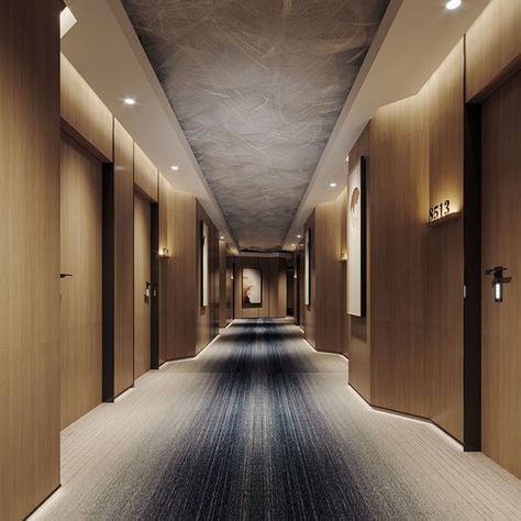 Hotel hallway Hotel Hallway Aesthetic, Hotel Hallway Design, Corridor Hotel Design, Hotel Room Corridor, Dark Hotel Hallway, Hotel Corridor Design Hallways, Hotel Corridor Design, Hotel Entry, Luxury Hotel Corridor Design