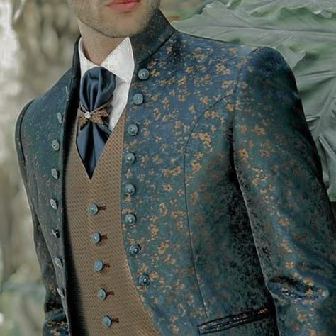 Victorian Fashion Male Royal, Noble Aesthetic Male, 1700s Aesthetic Men, Regency Era Mens Fashion, Yule Ball Outfits Men, Male Royalty Outfit, Fantasy Wedding Suit, Royal Aesthetic Male, Victorian Outfits Male