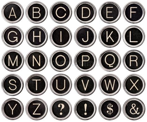 Vintage Typewriter Key Alphabet. Full alphabet of vintage typewriter keys includ , #Sponsored, #vintage, #alphabet, #keys, #typewriter, #Full #ad Canva Aesthetic Font, Fancy Fonts Alphabet, Cursive Fonts Alphabet, Old Fashioned Typewriter, Typewriter Letters, Fonts Handwriting Alphabet, Bullet Journal Font, Typewriter Keys, Antique Typewriter