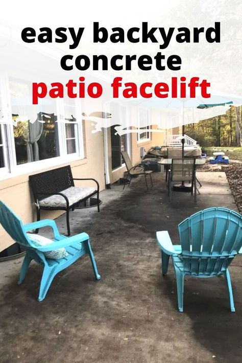 How To Make Cement Patio Look Better, Refinishing Concrete Patio, Updating Concrete Patio, Concrete Patio Makeover On A Budget, Patio Flooring Ideas On A Budget, Concrete Slab Patio Makeover, Covering Concrete Patio, Concrete Patio Ideas On A Budget, Concrete Pad Patio Ideas