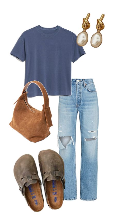 Goodwill Style Outfit, Outfit Ideas For Gatlinburg, Hot Fall Days Outfits, Fall Outfits With Linen Pants, Fall Outfit Inspo Granola, Family Appropriate Outfits, Simple Outfits For Moms, End Of Summer Outfits 2024, Nice Brunch Outfit