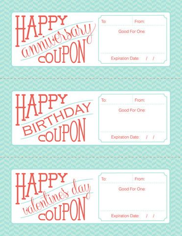 I’ve created this free downloadable / fillable / printable gift “coupon” for a birthday, anniversary, or Valentine’s Day. You can DOWNLOAD THE .PDF HERE. The .pdf is set up so that you can fill it out in Adobe Reader, then print it. It’s best if you print it to “fit”. Enjoy. Free Coupon Template, Voucher Template Free, Coupon Book Diy, Free Printable Gift Certificates, Free Birthday Gifts, Printable Gift Certificate, Happy Birthday Cards Printable, Gift Card Template, Gift Coupon