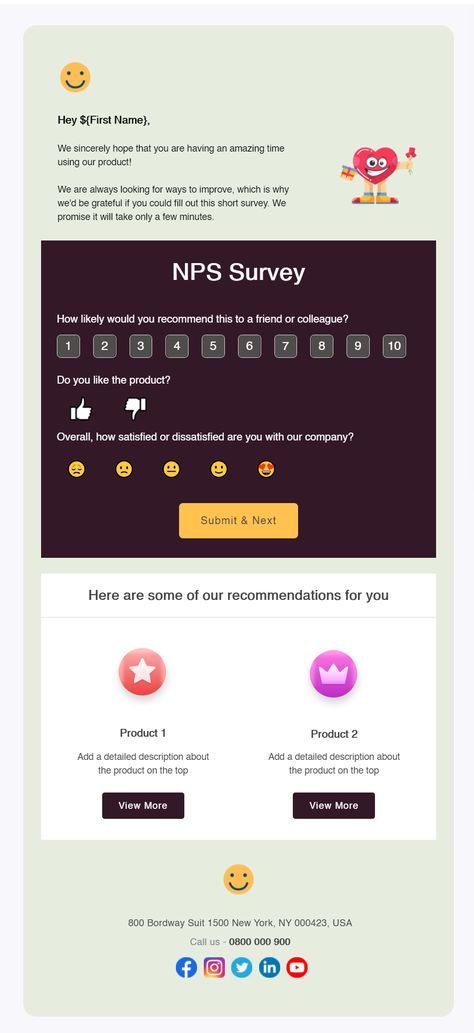 Collect feedback from your customers using our interactive NPS survey email. To customize it in our drag-and-drop no code editor, click on the button below Email Marketing Design Newsletter Templates, Edm Template Email Marketing Design, Reengagement Email Marketing, Responsive Email Template, Email Newsletter Template, Email Template, No Code, Email Templates, Email Design