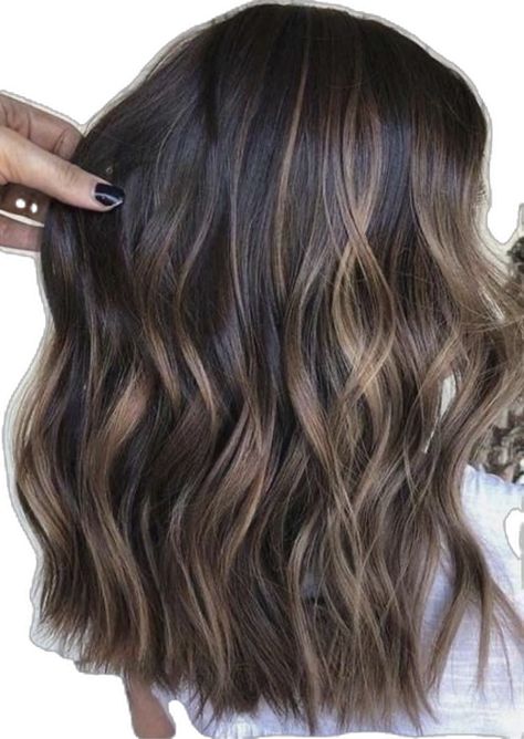 Balayage, Brown Hair With Highlights Straightened, Brunette Bayalage, Brunette Babylights, Medium Brown Hair With Highlights, Straightened Hair, Hairstyle Curly, Hair With Highlights, Medium Brown Hair