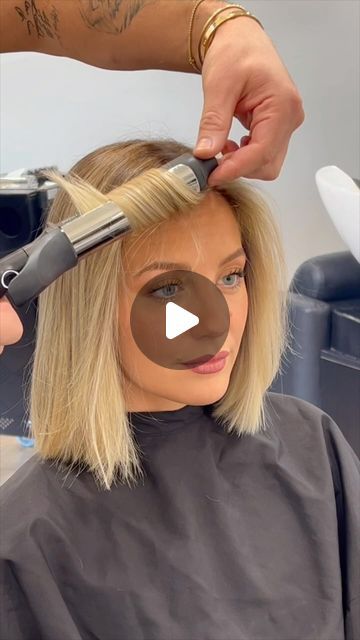 Wave Bob Hairstyles Short Wavy, How To Create Beach Waves On Short Hair, How To Style Short Bangs To The Side, How To Wave Straight Hair, How To Use Curling Iron Short Hair, Beach Waver On Short Hair, How To Style Beach Waves Medium Hair, How To Wavy Bob, Soft Waves Medium Hair