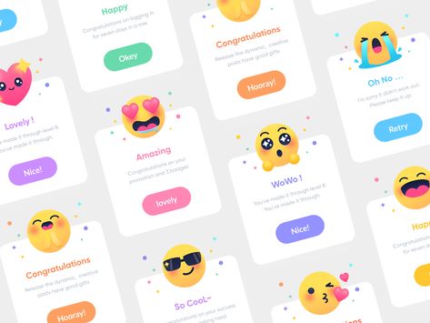 Notification Pop Up UI by SoLemon for Top Pick Studio on Dribbble Pop Up App, Free Dating Websites, Ui Ux 디자인, Card Ui, Emoji Design, Mobile App Design Inspiration, App Interface Design, App Design Inspiration, Web Layout Design