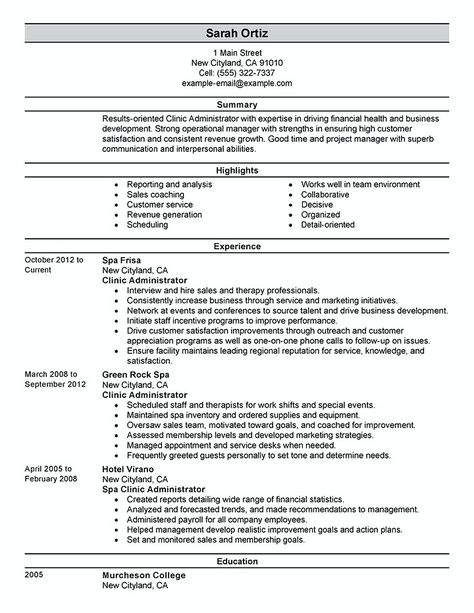 clinic administrator salon spa fitness modern , Clinic Manager Resume Template , Becoming a clinic manager is not easy! So did when you apply for this position. Read our article about things you shouldn’t do when creating a clinic manager resume. Clinic Manager, Spa Manager, Modern Clinic, Party Food Bar, Food Bar, Manager Resume, Revenue Growth, Financial Health, Business Development