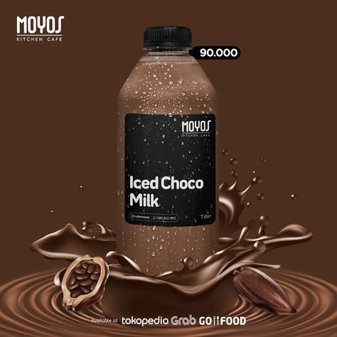 Chocolate Milk Packaging Design, Chocolate Milk Packaging, Goats House, Milk Ads, Cafe Plan, Choco Milk, Milk Design, Ice Photography, Cocoa Drink