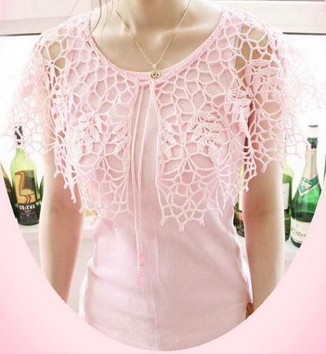 Bolero Haken, Crochet Capelet Pattern, Crochet Cape Pattern, Wearable Crochet, Modern Haken, Capelet Pattern, Crochet Bolero Pattern, Lace Capelet, Crochet Collar Pattern