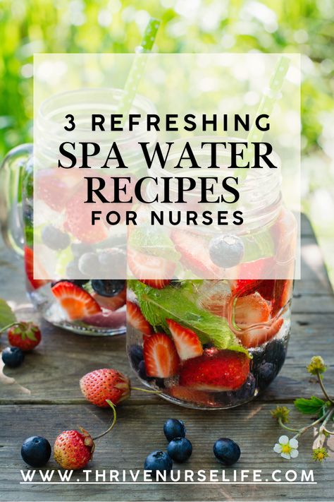 Cucumber-mint, lemon-ginger, or berry-mint? Discover these quick and easy spa water recipes that make hydration a joy, not a chore. Perfect for nurse balancing long shifts! Spa Water Recipes, Jar Salad Recipes, Salad Jar Recipe, Jar Salad, Mason Jar Salad Recipes, Aching Legs, Water Benefits, Mason Jar Salad, Spa Water