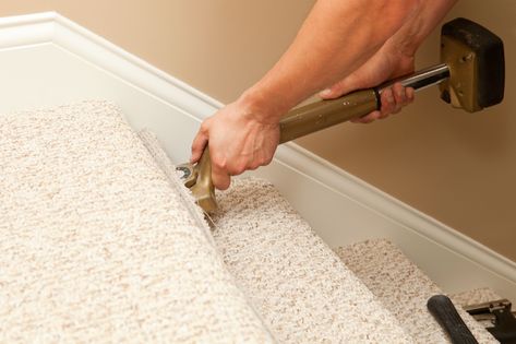 Installing Carpet On Stairs, Carpet Runner On Stairs, Runner On Stairs, Indoor Stair Railing, Stairway Carpet, Install Carpet, Patterned Stair Carpet, Stair Railing Kits, Stair Runner Installation