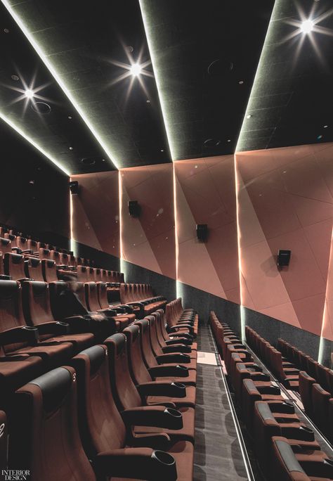 Cinema Design Interior, Cinema Theatre Interior, Auditorium Interior Design, Uk Bedroom, Theater Interior, Kitchen Wall Decor Ideas, Modern Theatre, Auditorium Design, Bedroom Wall Decor Ideas