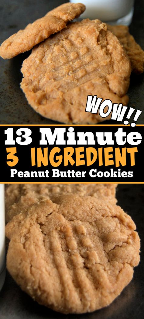 3 Ingredient Peanut Butter Cookies, Galletas Keto, Turtle Brownies, Chocolate Chip Shortbread Cookies, Easy Peanut Butter Cookies, Delish Desserts, Thing To Make, Toffee Cookies, Dessert Simple