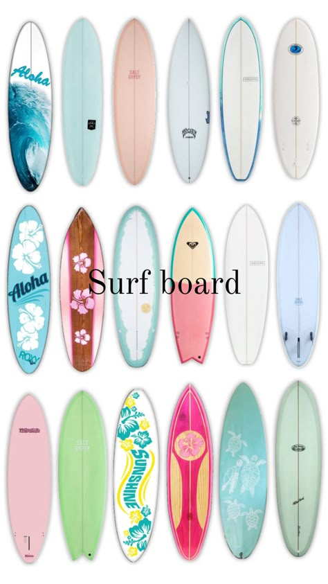 Pretty Surfboard, Surf Boards Designs, Aesthetic Surfboard, Surf Bored, Best Surfboards, Surfer Aesthetic, Surfboard Painting, Teen Girls Room, Beachy Room Decor