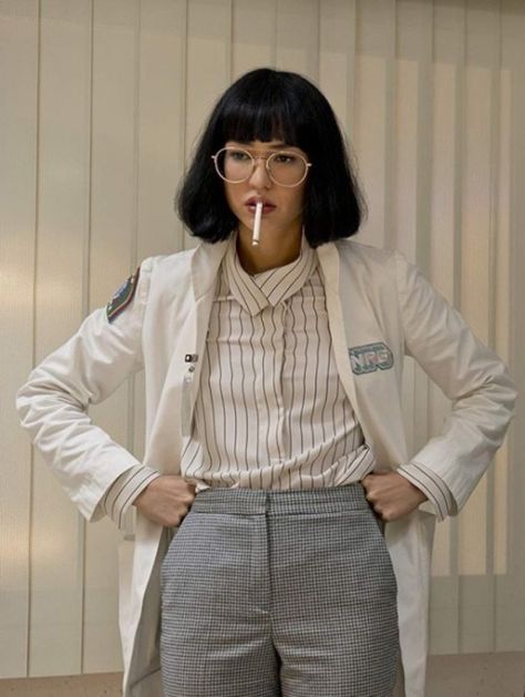 Dr. Azumi Fujita (Sonoya Mizuno) from Netflix’s MANIAC (2018) Ex Machina, Costume Halloween, Costume Design, Serie Tv, Style Icons, Beautiful People, Outfit Of The Day, Women's Blazer, A Woman