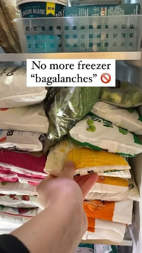 Meal Prep Champ🍱 (@mealprepchamp) posted on Instagram • May 11, 2022 at 5:49am UTC Freezer Fridge Side By Side, Organizing Side By Side Freezer, Vertical Freezer Organization, Organize Stand Up Freezer, Frozen Fruit Organization, Side By Side Fridge Organization Ideas, Side By Side Freezer Organization, Side By Side Refrigerator Organization, Bottom Freezer Organization Ideas