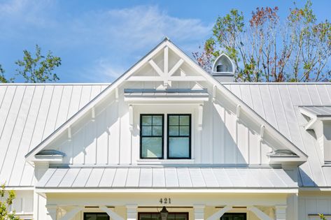 The Coastal Cottage - Beach Style - Exterior - Charleston - by Translations Design Studio, LLC | Houzz Coastal Transitional Exterior, Modern Coastal House Design, White Beach House Exterior, Modern Coastal Home Exterior, Coastal Beach House Exterior, Coastal Exterior Homes, Coastal Cottage Exterior, Coastal Farmhouse Exterior, Timber Frame Cottage