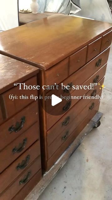 Michelle McRae | “Shelly” Your DIY BFF on Instagram: "DETAILS HERE👇🏽 These Ethan Allen dressers were in pretty rough shape but they were exactly what I had been looking for to replace the dresser in our bedroom. After a little wood filler and light sanding, I primed, painted and poly’d these oversized nightstands. I added new brushed brass hardware and modern legs and they look brand-spankin’ new, right? If you need details on the process or links to supplies, COMMENT “details” and I’ll send them to you. #painteddresser #furnitureflip #paintedfurniture" Ethan Allen Dresser Redo, Hardware For Dressers, Dressers As Nightstands, Dresser Remodel, Dark Wood Dresser, Diy Bff, Dresser Hardware, Ethan Allen Furniture, Updo Ideas