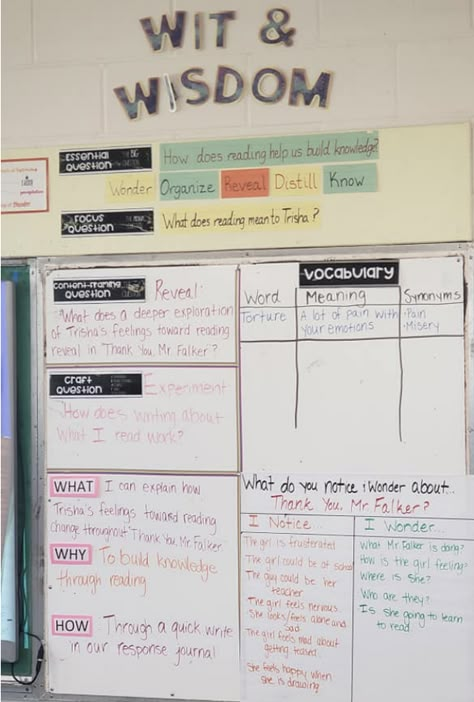 1st Grade Wit And Wisdom, Wit And Wisdom 5th Grade, Wit And Wisdom Focus Wall, Wit And Wisdom 4th Grade, Wit And Wisdom 2nd Grade, Wit And Wisdom 3rd Grade, Wit And Wisdom 1st Grade, Middle School Management, 5th Grade Ela