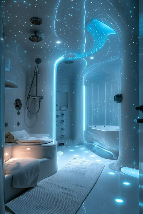 👉👈World's finest luxurious bathroom designs for your inspiration.. Follow us #bathroom#bathroomdecor#bathroomideas#bathroomremodel#bathroomdecorideas#bathroomstorage#bathroomdecorator#bathroomfixtures#bathroomflooring#bathroommirrors#bathroomrenovations#bathroommakeovers#bathroomdesignideas#bathroomremodelling#bathroomsremodeled#bathroomremodelers#bathroominteriors#bathroomstorag#bathrooms Liminal Space Bathroom, Spaceship Bathroom, Futuristic Bathroom Design, Mermaid Bathroom Ideas, Fantasy Bathroom, Interior Bathroom Design, Party Bathroom, Futuristic Bathroom, 2024 Bathroom