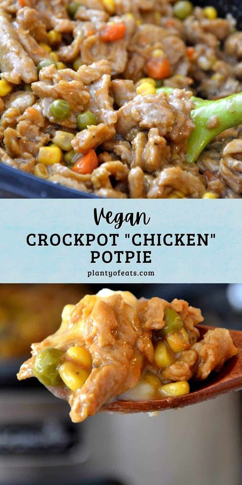 Vegetarian Crockpot Soup Recipes, Slow Cook Vegan Recipes, Vegan Crock Pot Meals, Vegan Crockpot Recipes Dinners, Vegan Recipes Crockpot, Vegan Slow Cooker Meals, Crockpot Potpie, Vegan Crockpot Dessert, Vegan Crockpot Casserole Recipes