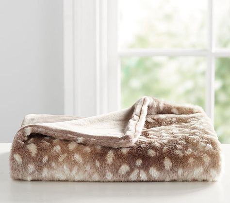 Fawn Fur Baby Blanket, Taupe Fawn Nursery, Enchanted Forest Nursery, Deer Nursery, Forest Nursery, Baby Crib Bedding, Crib Bumper, Faux Fur Throw, Woodland Nursery, Nursery Bedding