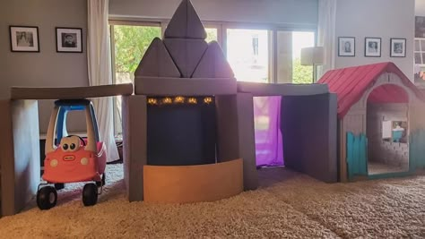 Nugget build Playroom Ideas With Nugget, Playroom Nugget, Nugget Creations, 1 Nugget Couch Ideas, Nugget Builds, Nugget Ideas, Nugget Couch, Two Couches, Nanny Life