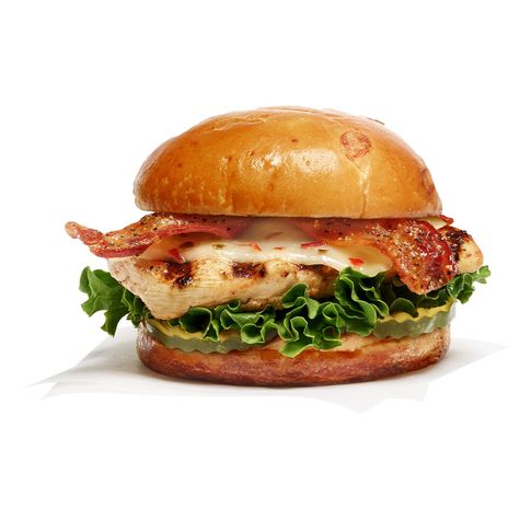 Maple Pepper Bacon Sandwich w/ Grilled Filet Nutrition and Description | Chick-fil-A Maple Pepper Bacon Sandwich, Maple Bacon Chicken, Chicken Bacon Sandwich, Green Leaf Lettuce, Pepper Bacon, Maple Chicken, Bacon Grill, Leaf Lettuce, Spicy Pickles